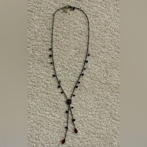 Liz Palacios Elegant Red Crystal Necklace